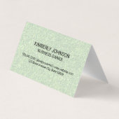 ドッグポープリント |緑の草の背景 名刺 (裏面)