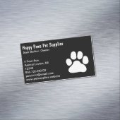 ドッグポープリント |黒の白 |ペット・ケア マグネット名刺 (インサイチュ)