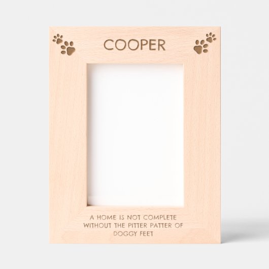 ドッグポーペットオーナーニューパピーホームキープサケ レーザー彫刻フレーム (正面)
