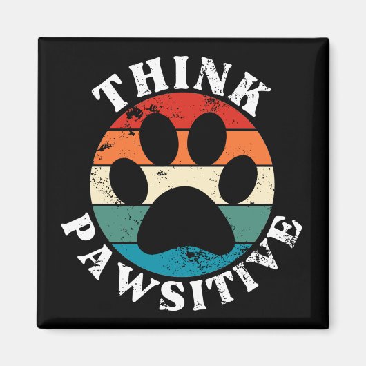 ドッグポー考えシティブ マグネット (正面)