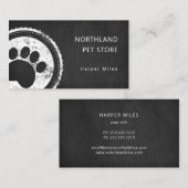 ドッグポ素朴ープリントチャルクボードロゴトリマー  名刺 (正面/裏面)