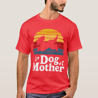 ドッグマザーおもしろいレトロタイプ Tシャツ