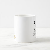 ドッグママイラストレーションポーズマカラフルグ コーヒーマグカップ (中央)