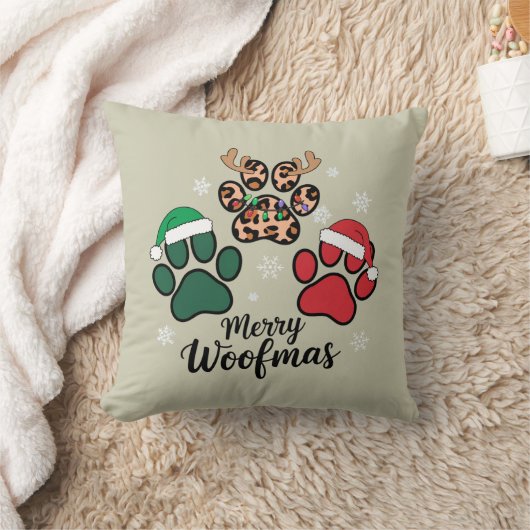 ドッグママクリスマスメリーウーフマスドッグラバークリスマス クッション (ブランケット)