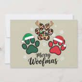 ドッグママクリスマスメリーウーフマスドッグラバークリスマス シーズンカード (正面)