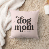 ドッグママトレンディータイポグラフィカスタム写真と文字 クッション (ブランケット)