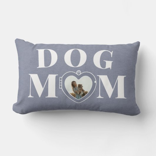 ドッグママハートロケットパーソナライズされた装飾用クッション ランバークッション (正面)