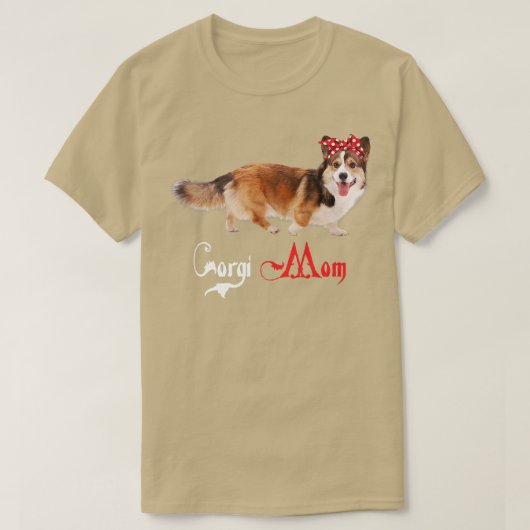 ドッグママパピーママCorgi Tシャツ (デザイン正面)