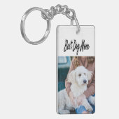 ドッグママフォトブラック文字 キーホルダー (正面左)