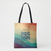 ドッグママレトログルービーレインボーオールオーバープリント トートバッグ (正面)