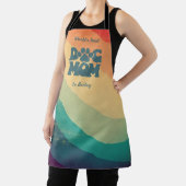 ドッグママレトロレインボーパーソナライズされた エプロン (インサイチュ)