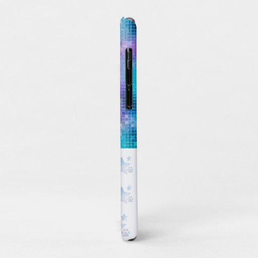 ドッグママ写真カスタムグリッターブルー Case-Mate iPhoneケース (裏面/左)