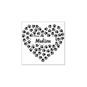 ドッグママ名前をカスタムするハートウッドポープリント ラバースタンプ (インプリント)