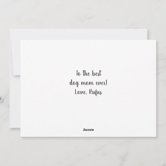 ドッグママ幸せな母親の日の花 シーズンカード (裏面)