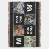 ドッグママ犬パパカスタムフォトコラージュ スローブランケット (正面縦)