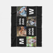 ドッグママ犬パパカスタムフォトコラージュ フリースブランケット (正面)