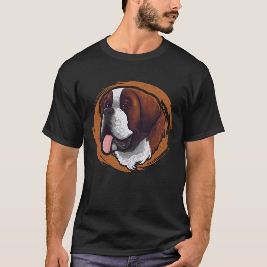 ドッグママ犬パパ犬ラバーサンレトロ Tシャツ (正面)
