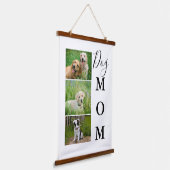 ドッグママ3フォトコラージウッドトップウォールタペストリー 吊り下げ型タペストリー (傾斜あり)