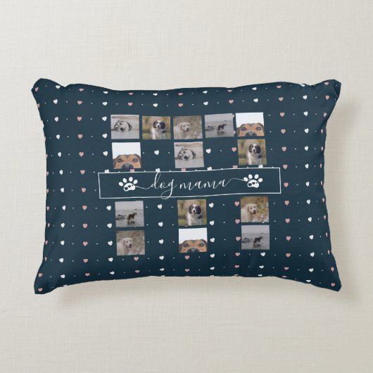 ドッグママ5写真記念 アクセントクッション (正面)