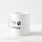 ドッグママ - かわいい黒白犬愛好家の名言 コーヒーマグカップ (正面左)