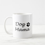 ドッグママ - かわいい黒白犬愛好家の名言 コーヒーマグカップ (左)