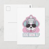 ドッグママAF -おもしろい犬ママデザイン ポストカード (正面/裏面)