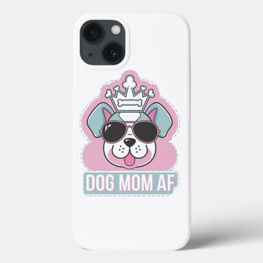ドッグママAF -おもしろい犬ママデザイン Case-Mate iPhoneケース (裏面)
