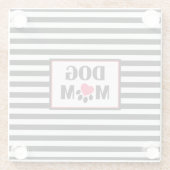 ドッグマムハートポーコストライプースター ガラスコースター (裏面)