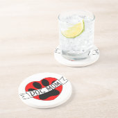 ドッグマムポーアンド赤いハートスケッチ コースター (側面)