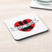 ドッグマムポーアンド赤いハートスケッチ コースター (左側)