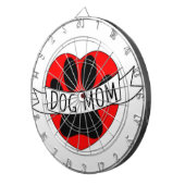 ドッグマムポーアンド赤いハートスケッチ ダーツボード (正面右)