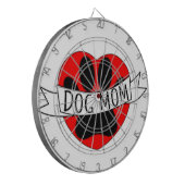 ドッグマムポーアンド赤いハートスケッチ ダーツボード (正面左)