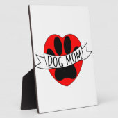 ドッグマムポーアンド赤いハートスケッチ フォトプラーク (側面)