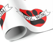 ドッグマムポーアンド赤いハートスケッチ ラッピングペーパー (ロールコーナー)