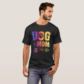 ドッグマムママタイダイ犬の日女子女性母の日 Tシャツ (正面フル)