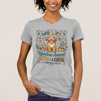 ドッグマムライフの楽しいデザイン Tシャツ