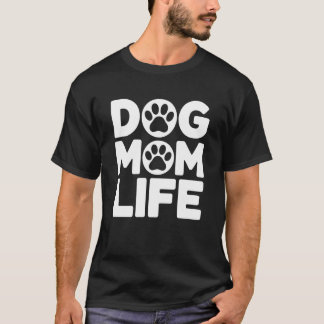ドッグマムライフ かわいいペットの飼い主 動物のお母さん 女性向け Tシャツ
