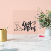 ドッグマムラインアートデザインミニマリストドッグ恋人 アクリルサイン (ウェディング)