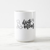 ドッグマムラインアートデザイン | ミニマルな犬好き コーヒーマグカップ (中央)