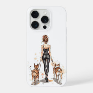 ドッグマム携帯ケース   女子ボス ドッグウォーカー ファッション iPhone 15 PROケース