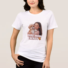 ドッグマム エナジー - かわいい犬ママデザイン トライブレンドTシャツ