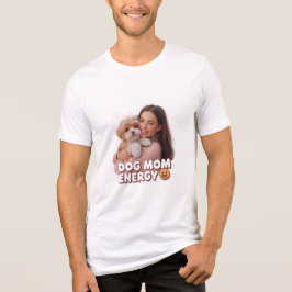 ドッグマム エネルギー - かわいい犬ママデザイン トライブレンドTシャツ
