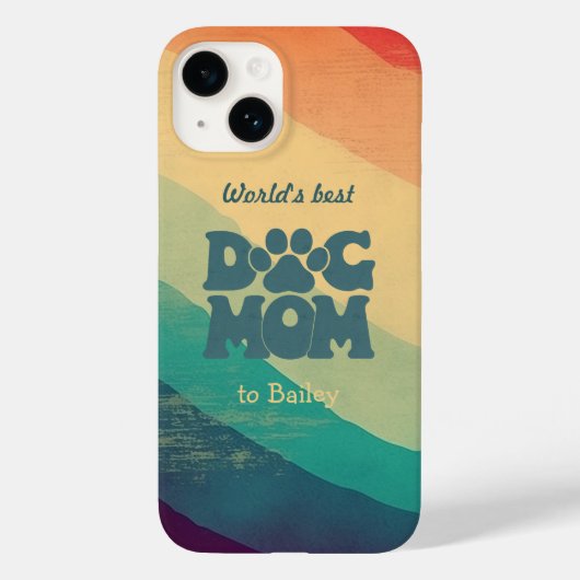 ドッグマム レトロ グルービー オリジナルデザイン Case-Mate iPhoneケース (裏面)