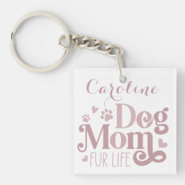 ドッグマモーファーライフ赤面ピンクホワイトカスタム キーホルダー