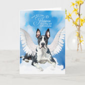 ドッグマントルグレートダネペット悔やみや弔慰の損失 カード (黄色い花)