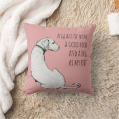 ドッグミニマルママ引用文ラブラドールアートピンク クッション (ブランケット)