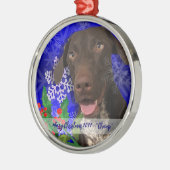 ドッグメタルオーナメントワイマイナークリスマスオーナメント メタルオーナメント (左)