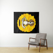 ドッグメディテーションヨガビーグルラブラドールハスキーシェパード タペストリー (インサイチュ(横))