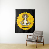 ドッグメディテーションヨガビーグルラブラドールハスキーシェパード タペストリー (インサイチュ)