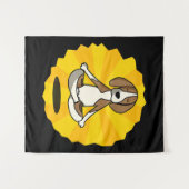 ドッグメディテーションヨガビーグルラブラドールハスキーシェパード タペストリー (正面(横))